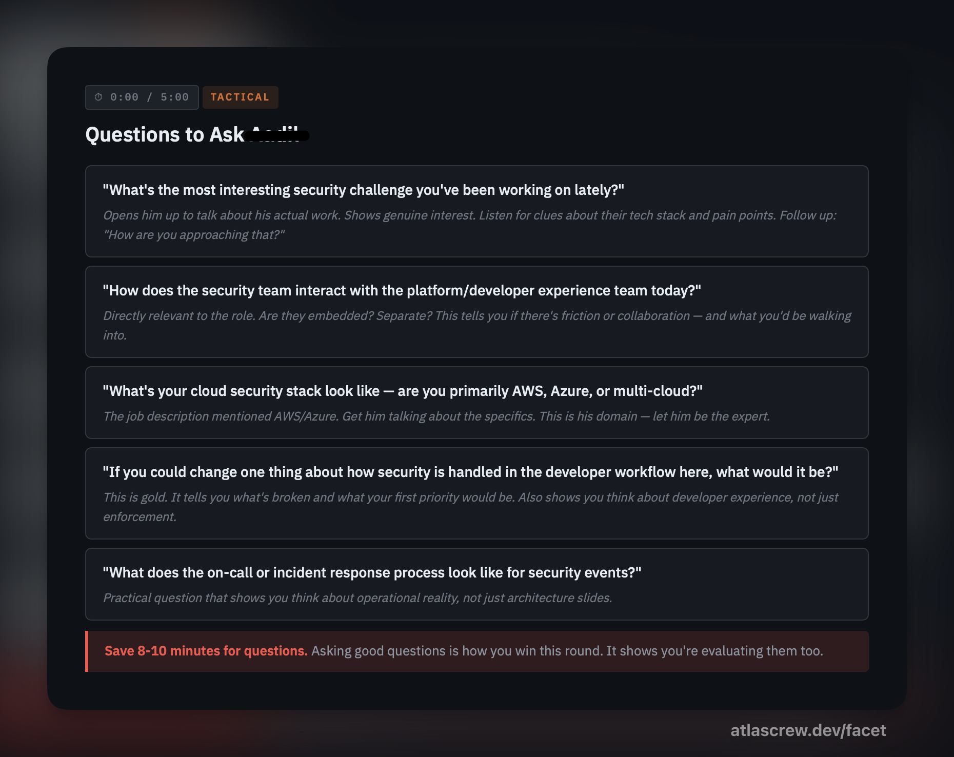 Interview prep questions